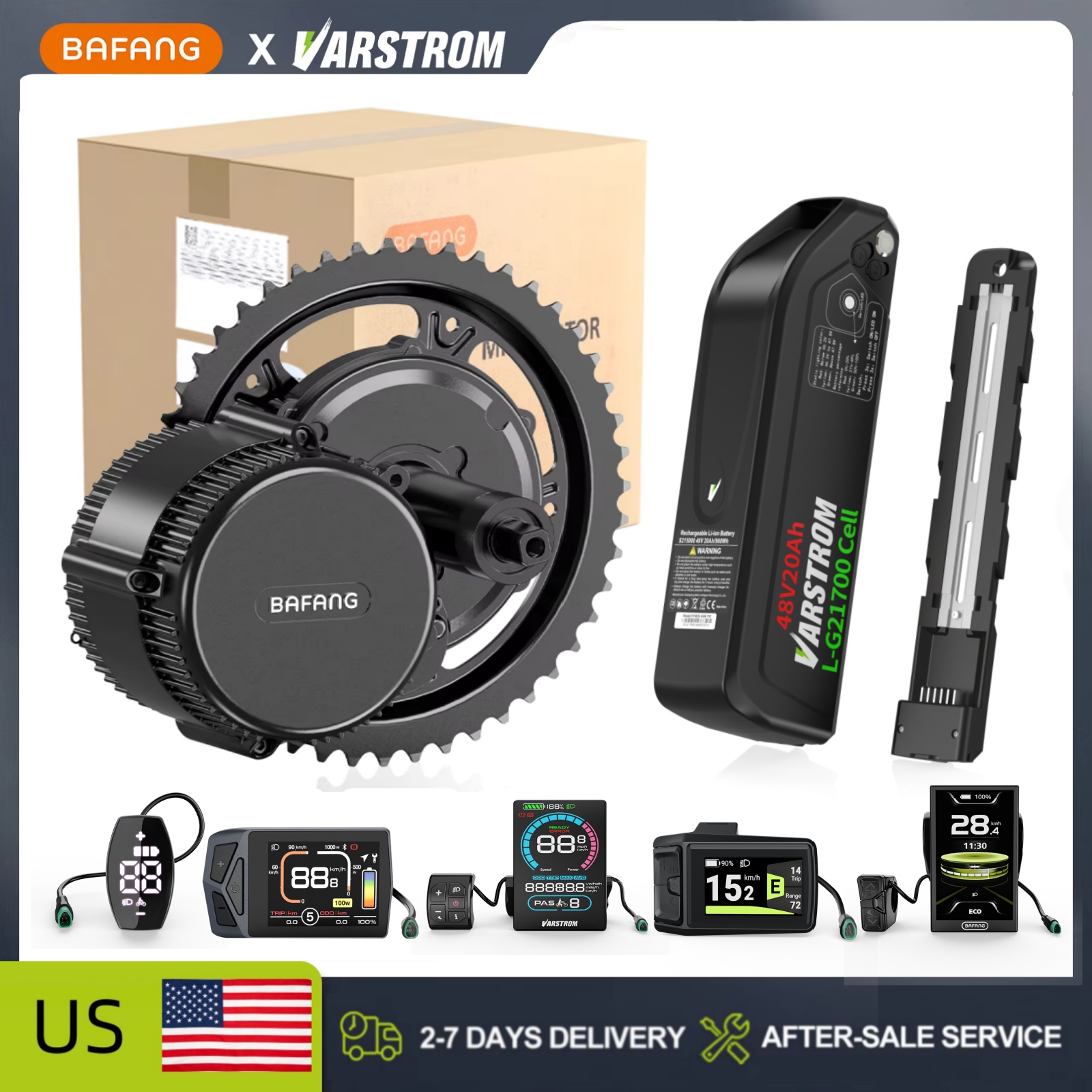 Bafang Bbshd 1000W Conversion Kit - [US Stock] Bafang 48V middenmotor en