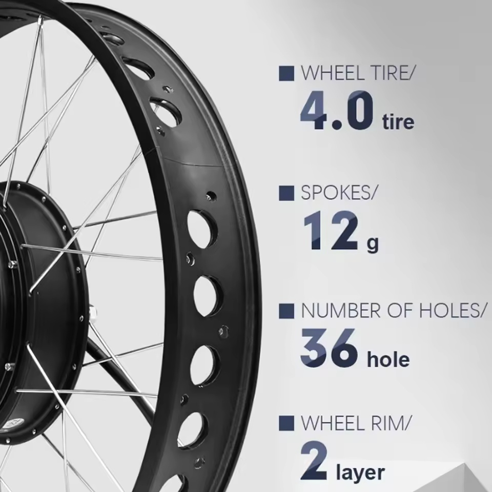 72V 3000W Fat Tire Sneeuwfiets - Ebike Conversion Kit 72V 3000W recensie en prijs